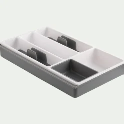 Range couverts en plastique - gris