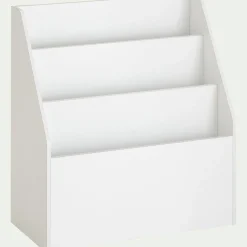 Range-livres enfant 3 compartiments en bois - blanc