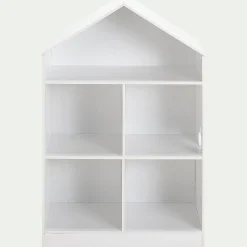 Rangement forme maison 5 cases pour chambre enfant - blanc