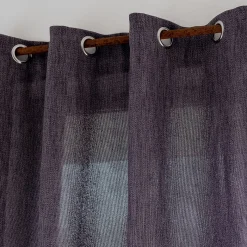 Rideau à œillets en polyester 140x250cm - gris anthracite