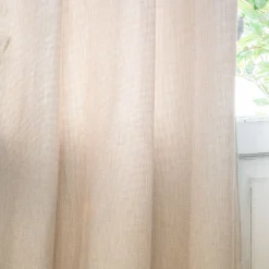 Rideau à œillets en polyester 140x250cm - beige