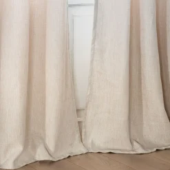 Rideau à œillets en polyester 140x250cm - beige