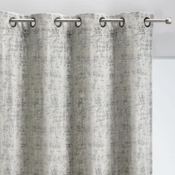 Rideau à œillets en velours de polyester dévoré 135x250cm - gris