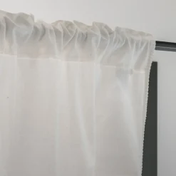 Rideau à passants cachés en coton finition point de cheval 140x250cm - blanc écru