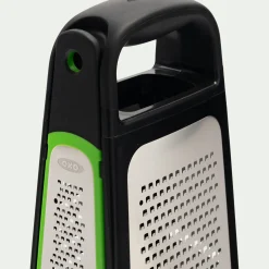 Râpe 4 faces avec récupérateur en inox - noir