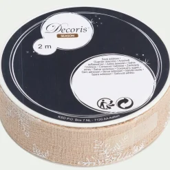 Ruban déco de noël - vert (modèle aléatoire)