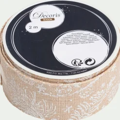 Ruban déco de noël - vert (modèle aléatoire)