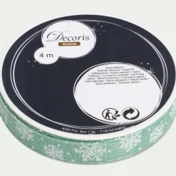 Ruban déco de noël - vert (modèle aléatoire)