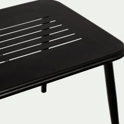 Salon de jardin en acier - noir (4 places)