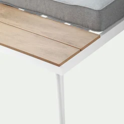 Salon de jardin en aluminium et polywood - gris (4 à 6 places)