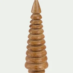 Sapin décoratif à poser en bois de manguier H20cm - naturel
