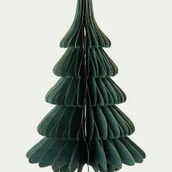 Sapin décoratif à poser en papier H25cm - vert