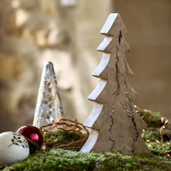 Sapin décoratif à poser en bois de manguier H29cm - naturel