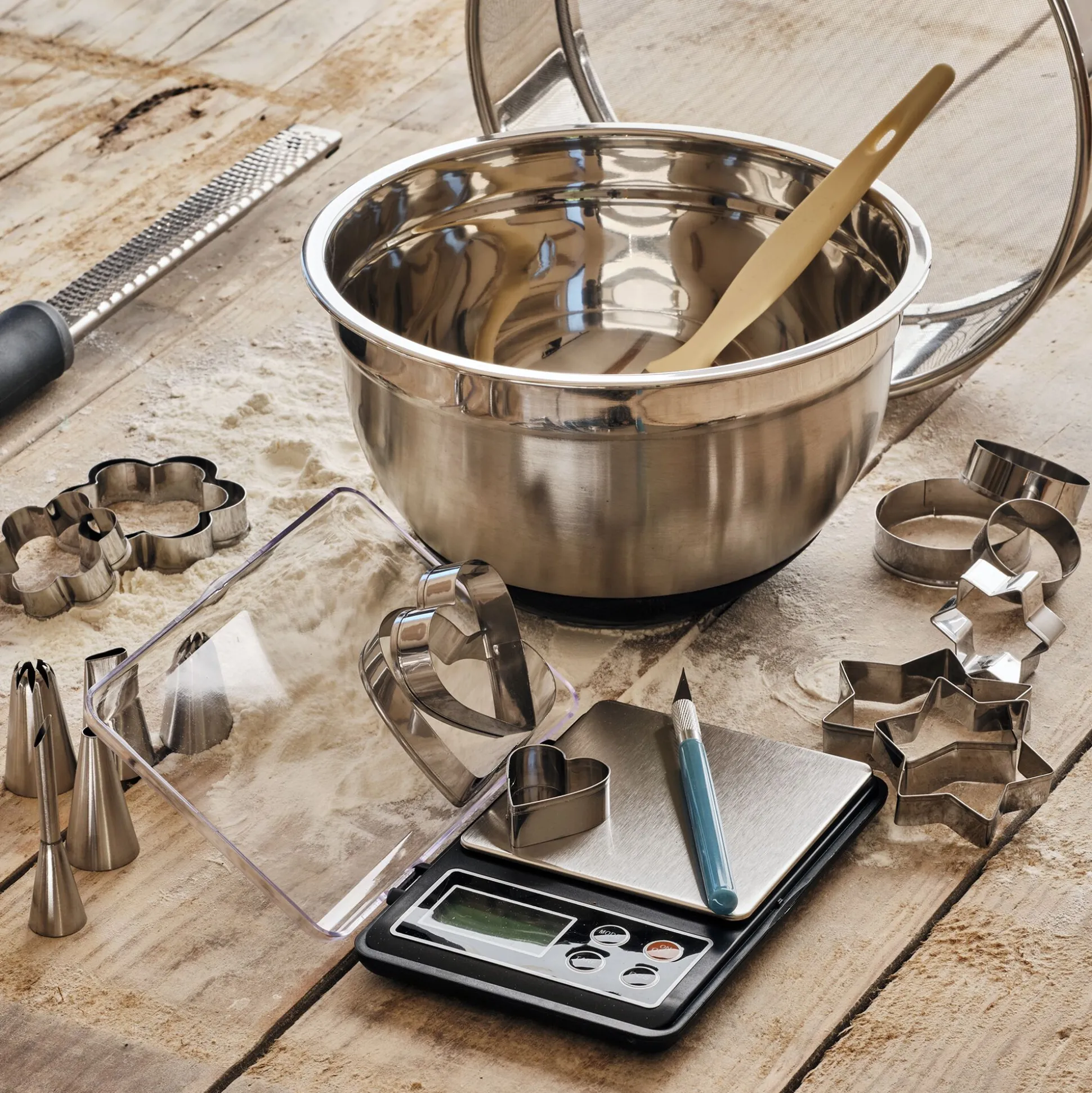 Scalpel pâtissier en inox - bleu