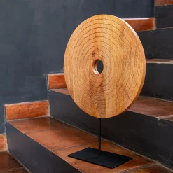 Sculpture décorative en manguier H50cm - naturel