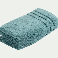 Serviette de bain bouclette en coton - vert 50x100cm