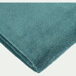 Serviette de bain bouclette en coton - vert 50x100cm