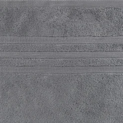 Serviette de toilette bouclette en coton - gris anthracite 50x100cm