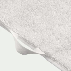 Serviette de toilette brodé en coton - blanc ventoux 50x100cm