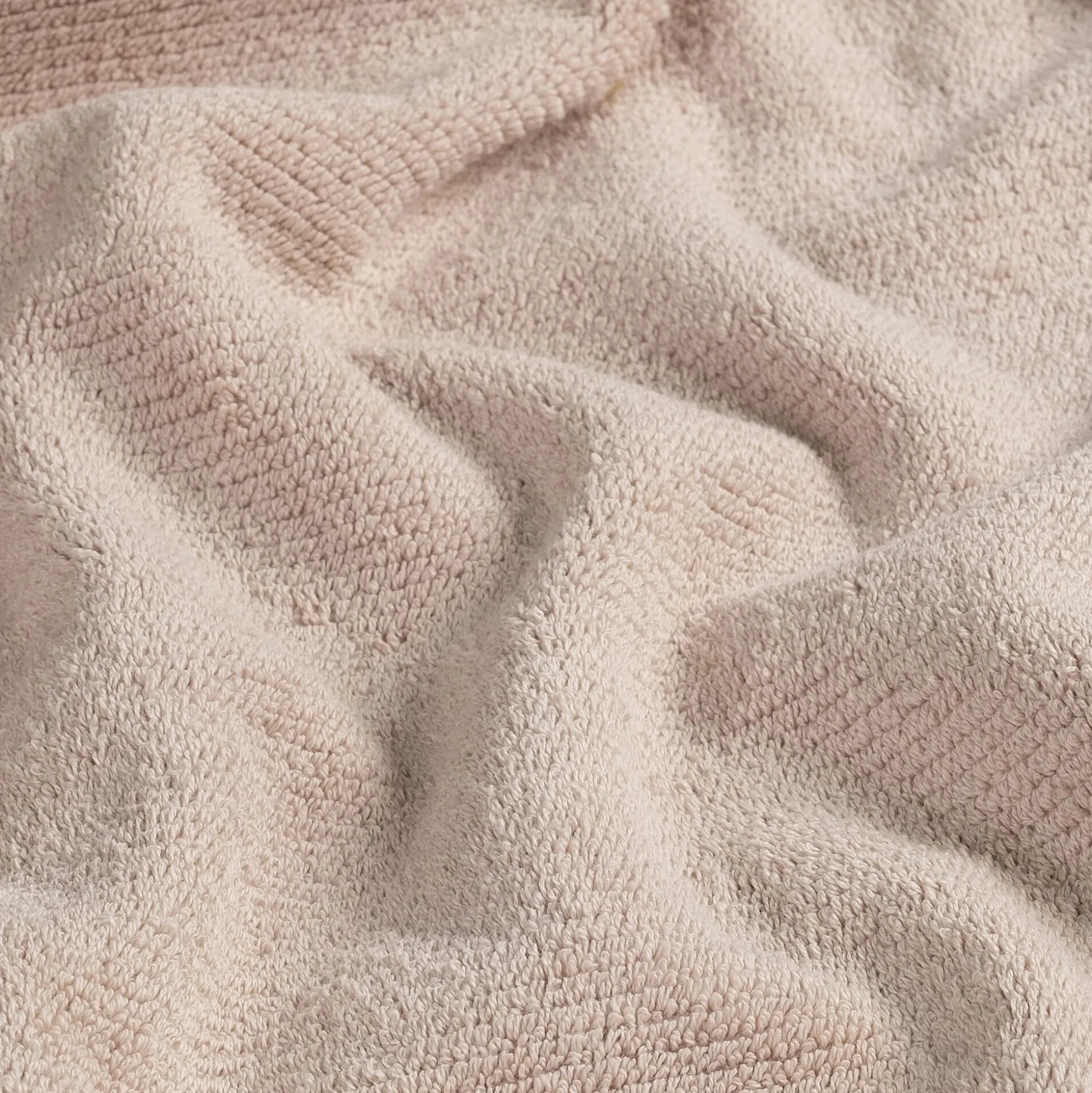 Serviette de toilette en bouclettes de coton bio - beige alpilles 50x90cm