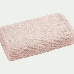 Serviette de toilette en bouclettes de coton bio - rose rosa 50x90cm