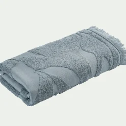 Serviette de toilette en coton - bleu calaluna 50x100cm