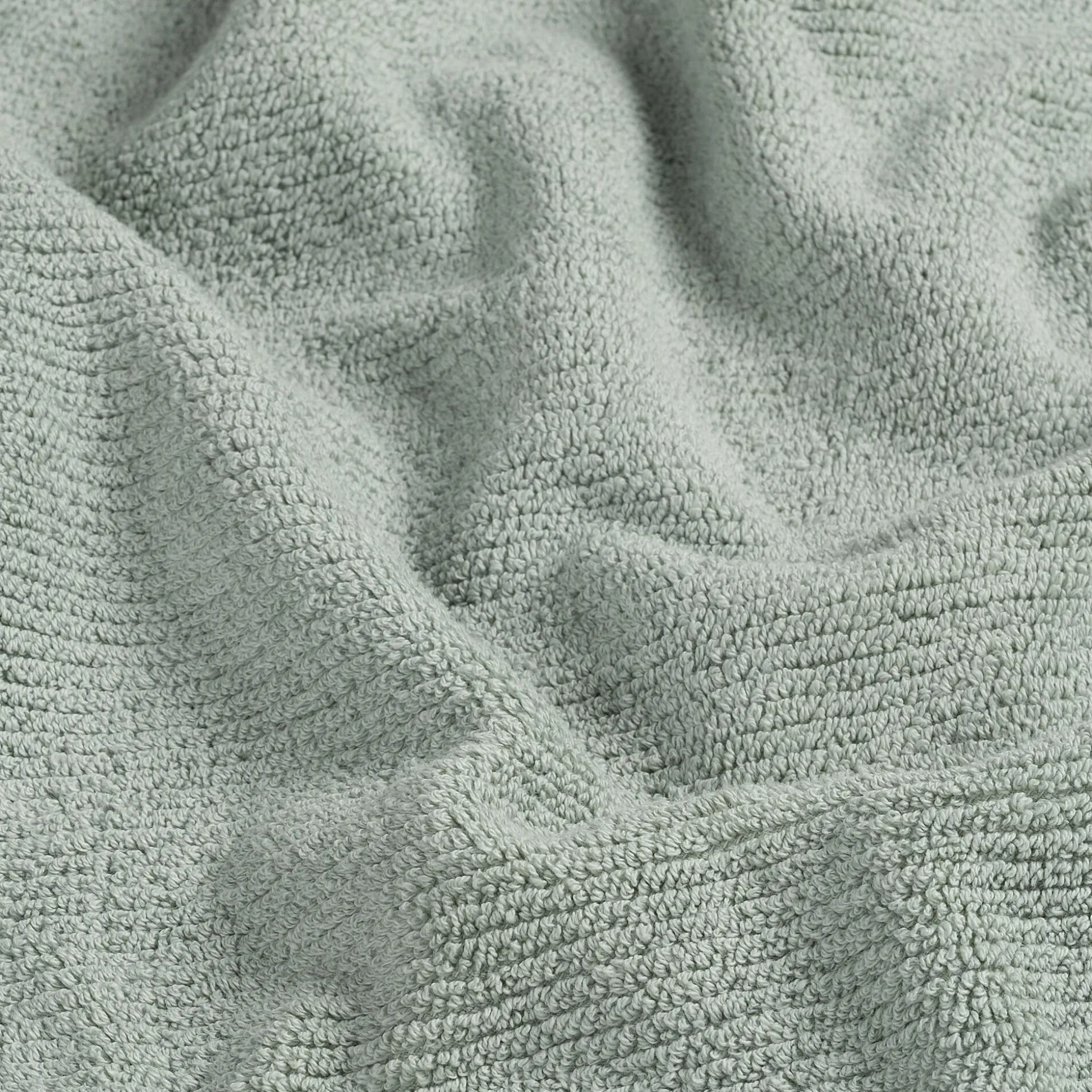 Serviette de toilette en bouclettes de coton bio 50x90cm - vert olivier