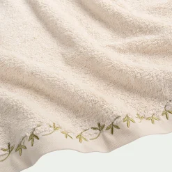 Serviette de toilette en coton - beige 50x100cm