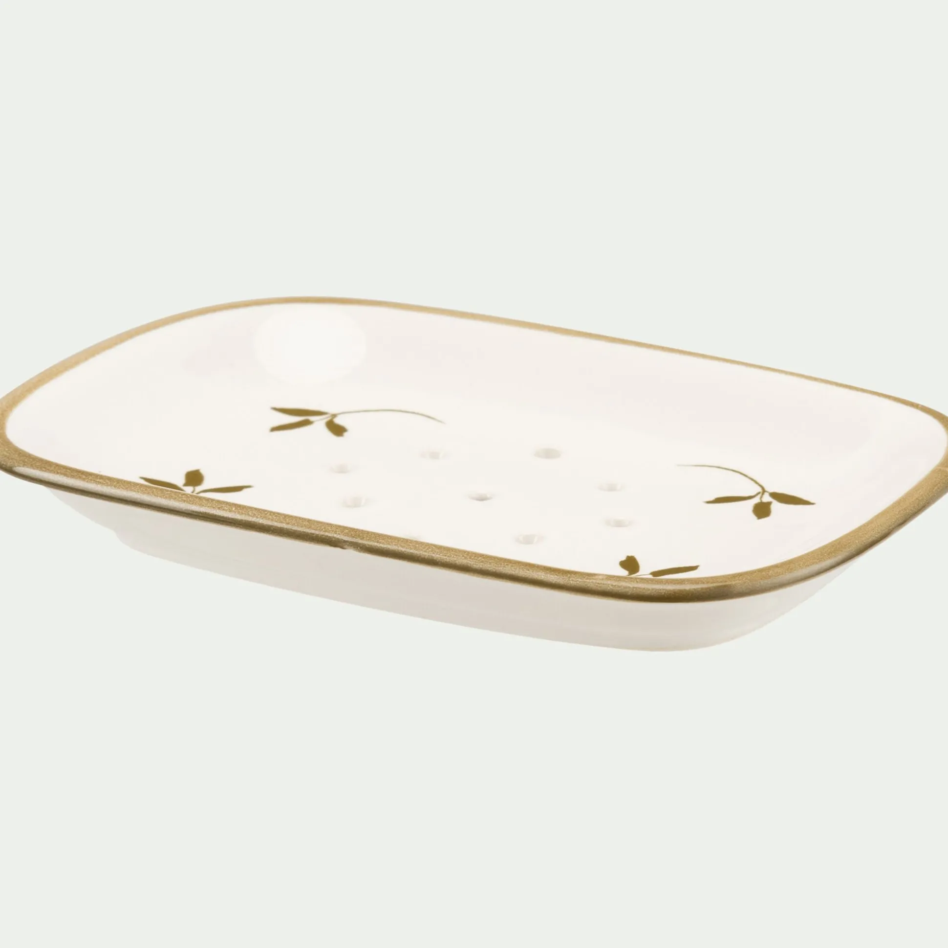 Set de salle de bain en grès - blanc