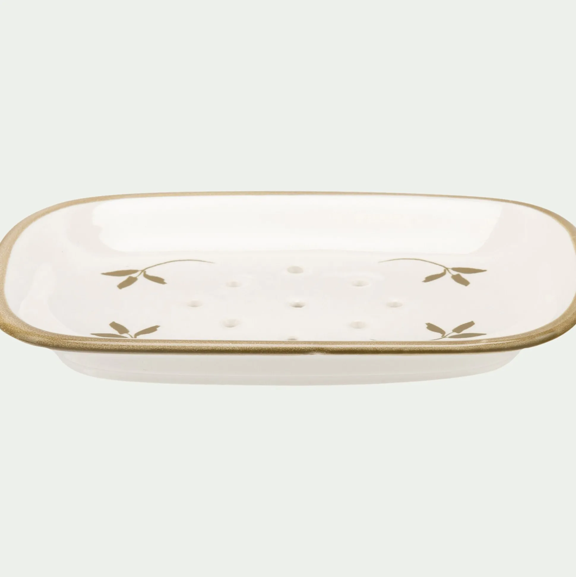 Set de salle de bain en grès - blanc