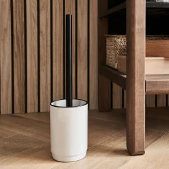 Set de salle de bain en grès - noir et blanc