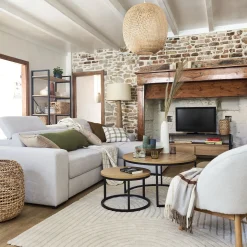 Soliflore en faïence texturée H40cm - blanc ventoux