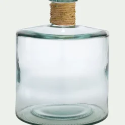 Soliflore en verre recyclé h26cm - transparent