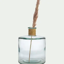 Soliflore en verre recyclé h26cm - transparent
