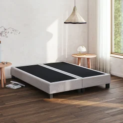 Sommier tapissier ferme alinea 160x200cm - gris granite