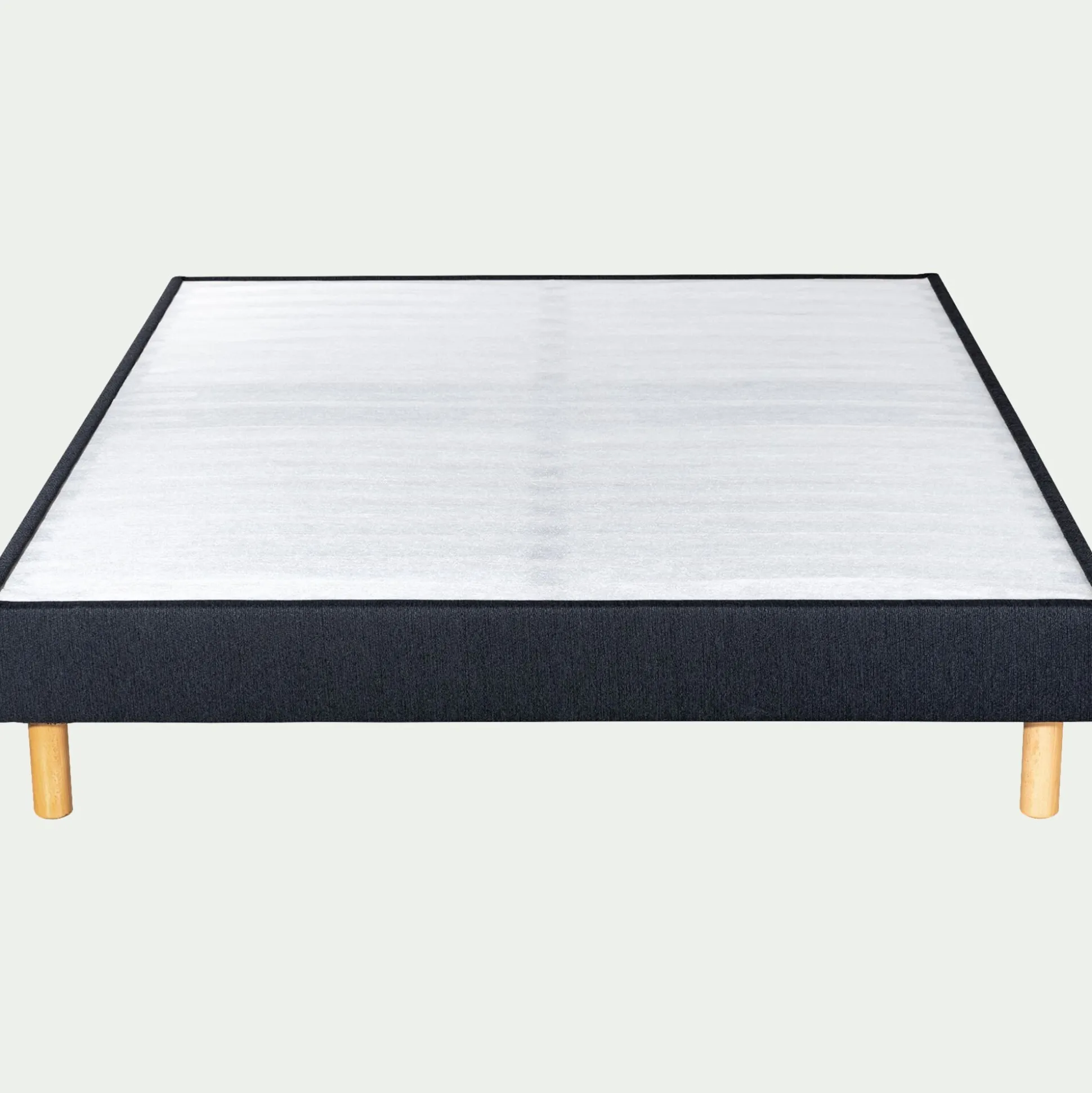 Sommier tapissier morphologique alinea 15cm 140x200cm - gris anthracite