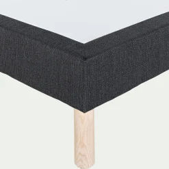 Sommier tapissier 160x200cm - gris anthracite