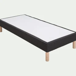 Sommier tapissier 90x200cm gris anthracite