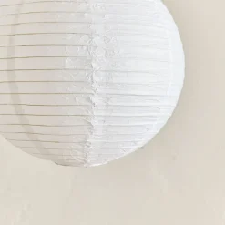 Suspension boule japonaise non électrifiée en papier de riz D40cm - blanc