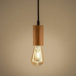 Suspension décorative en bois de chêne - naturel l5xH120cm