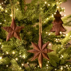 Suspension de Noël en bois de peuplier - naturel (modèle aléatoire)