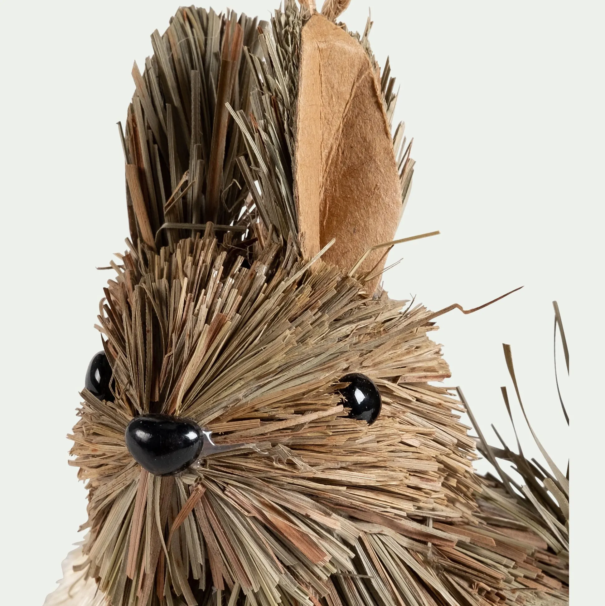 Suspension de Noël en herbe forme animale H5cm - naturel