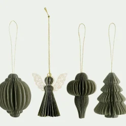 Suspension de Noël en papier H6cm - doré (modèle aléatoire)