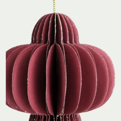 Suspension de Noël goutte en papier H8cm - rouge