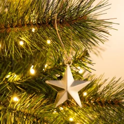 Suspension de Noël étoile métallisée dorée