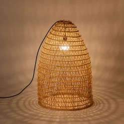 Suspension extérieure électrifiée en fibre de palmier D45xH80cm - naturel