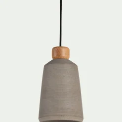 Suspension électrifiée E27 en ciment H27,70cm - gris