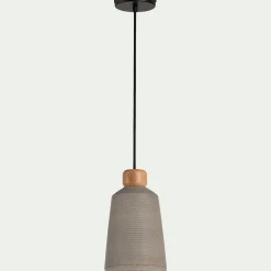 Suspension électrifiée E27 en ciment H27,70cm - gris