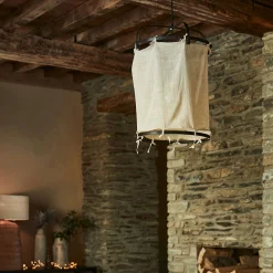 Suspension électrifiée en bambou et en coton D35cm - noir