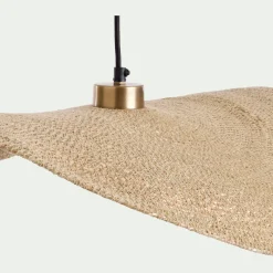 Suspension électrifiée en jonc de mer D61cm - naturel